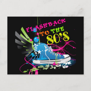 Tillbaka till 80-talets Neon Sneaker Vykort