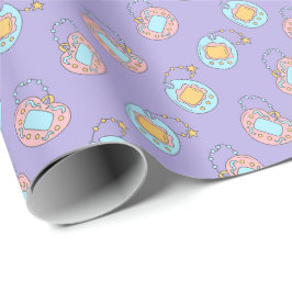 Tillbaka till 90-talet - färgstarkt Y2K Tamagotchi Presentpapper