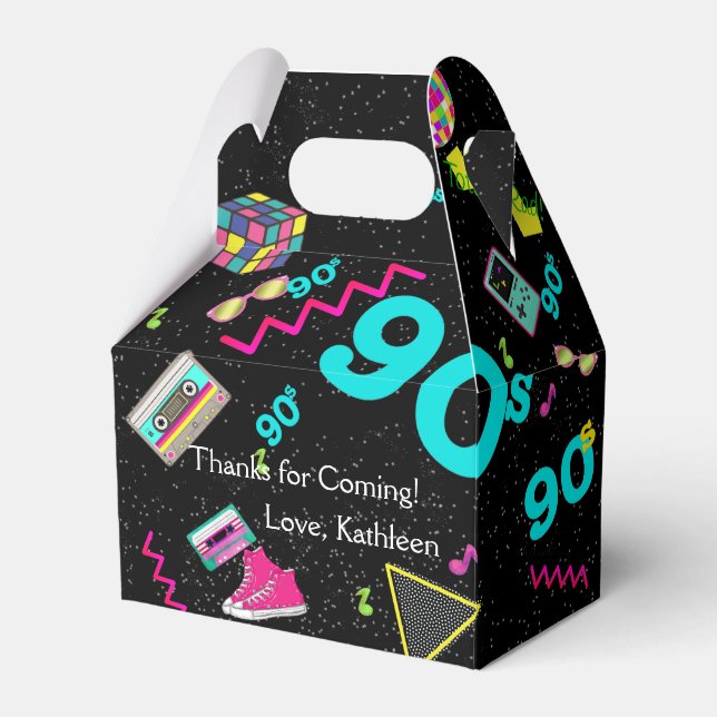 Tillbaka till 90-talet, Retro, någon ålder Presentaskar (Framsidan Sidan)