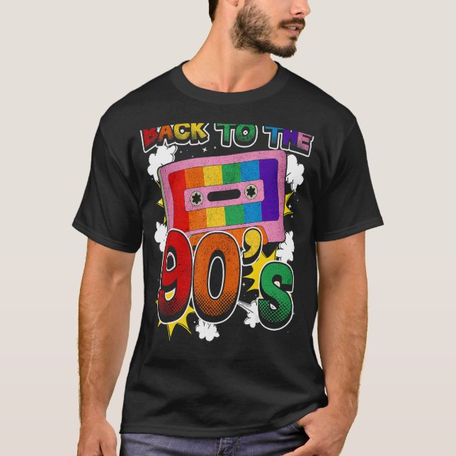 Tillbaka till 90-talets Disco Radio och Techno Era T Shirt (Framsida)