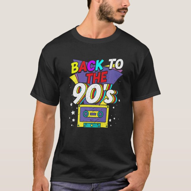 Tillbaka till 90-talets Disco Radio och Techno Era T Shirt (Framsida)