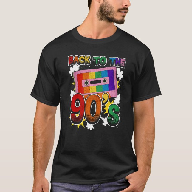 Tillbaka till 90-talets Disco Radio och Techno Era T Shirt (Framsida)