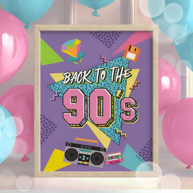 Tillbaka till 90-talets Party-tecken, 90-årsjubile Poster (Skapare uppladdad)