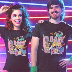 Tillbaka till 90-talets Retro-Mobil och kassett T Shirt