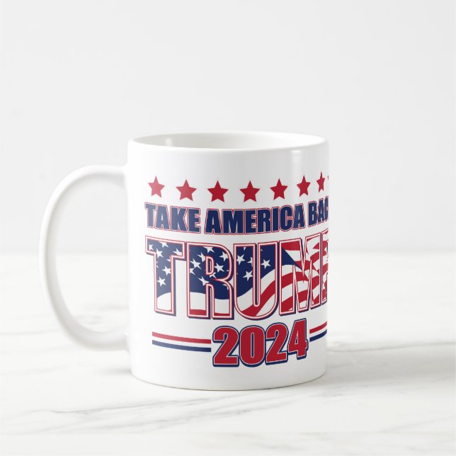 Tillbaka till Amerika 2024 Kaffemugg (Vänster)