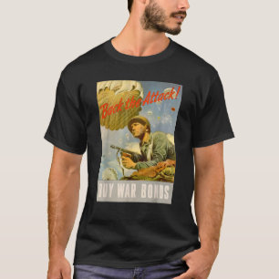 Tillbaka till Attack WW2 US Army Airborne Vintage T Shirt