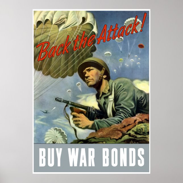 Tillbaka till attacken - Köp Krig-obligationer - G Poster (Framsidan)