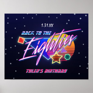 Tillbaka till åttiotalet Neon Poster