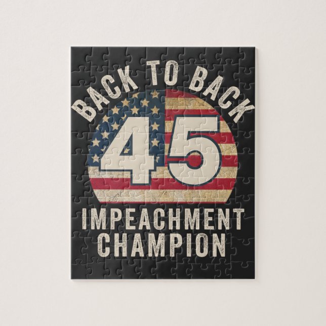Tillbaka till Back Impeachment Champ American Flag Pussel (Vertikal)