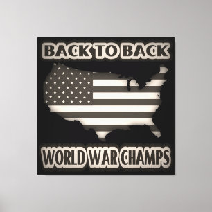 Tillbaka till Bakåt-Världskriget Canvastryck