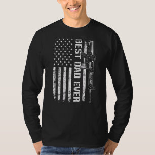 Tillbaka till bästa Pappa någonsin Pro Gun USA fla T Shirt