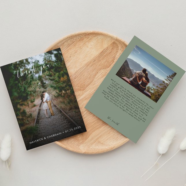 Tillbaka till bild av enkel Grönt Tack Kort (Skapare uppladdad)