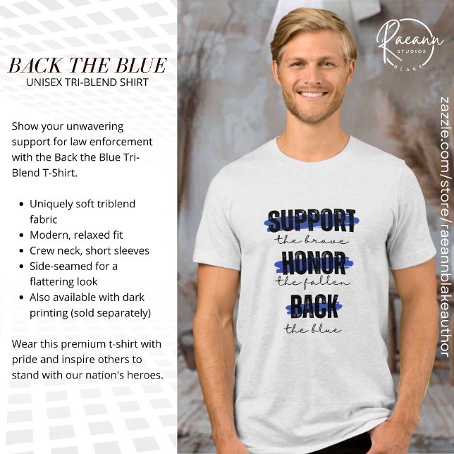 Tillbaka till blå Tri-Blend-avsändare T Shirt (Skapare uppladdad)