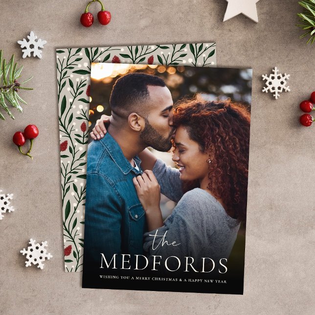 Tillbaka till Blommigten Klassisk familj Namn | Fo Julkort (Skapare uppladdad)