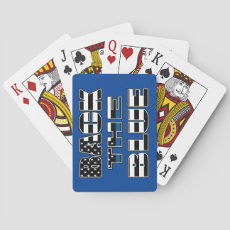 Tillbaka till Blue Police BluelLine-Flagga Casinokort