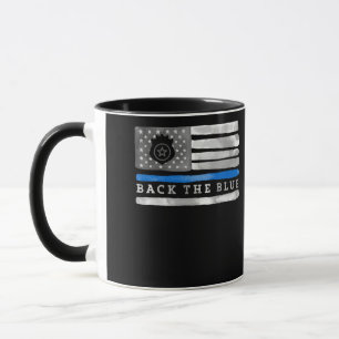 Tillbaka till Blue Thin Blue Line American Flagga Mugg