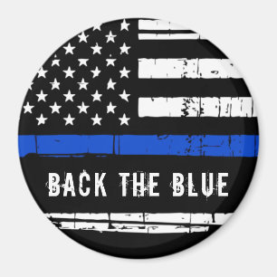 Tillbaka till Blue Thin Blue Line Polis Magnet