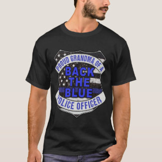Tillbaka till Blue Thin Blue Line Proud Grandma Po T Shirt
