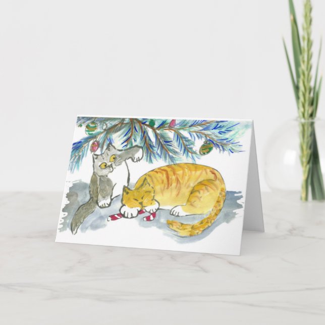 Tillbaka till Candy cane vid Kattunge Helgkort (Framsida)