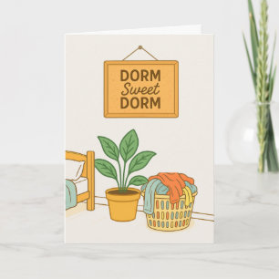 Tillbaka till College Dorm Funny Tvätt Kort