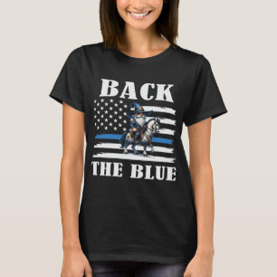 Tillbaka till den blå Gnome-monterade polisen T Shirt