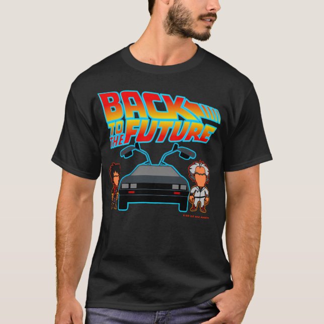 Tillbaka till den framtida Tecknaden Stil T Shirt (Framsida)
