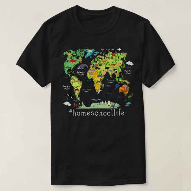 Tillbaka till den geografiska uppdelningen av skol t shirt (Design framsida)
