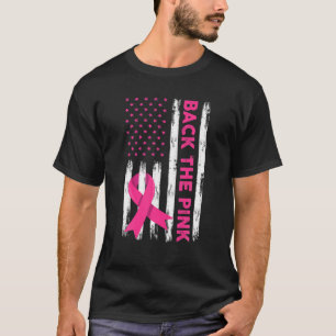 Tillbaka till den Rosa amerikanska Flagga Ribbon B T Shirt