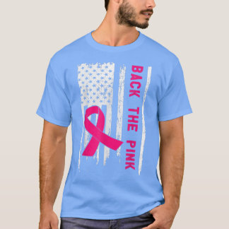 Tillbaka till den Rosa amerikanska Flagga Ribbon B T Shirt