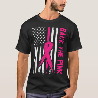 Tillbaka till den Rosa amerikanska Flagga Ribbon B T Shirt