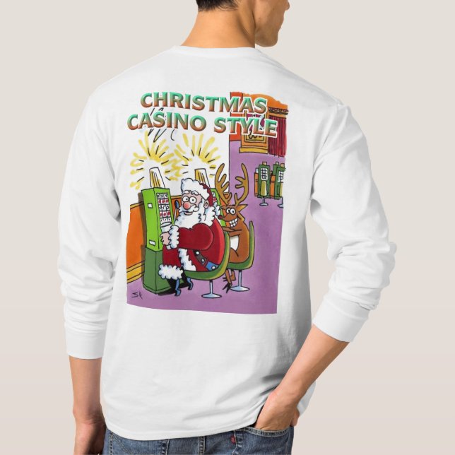 Tillbaka till den vita, långa skjortan av Casino S T Shirt (Baksida)