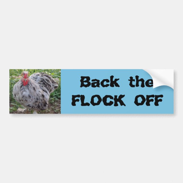Tillbaka till Flock OFF Grumpy Tupp Bumper Sticker Bildekal (Framsidan)