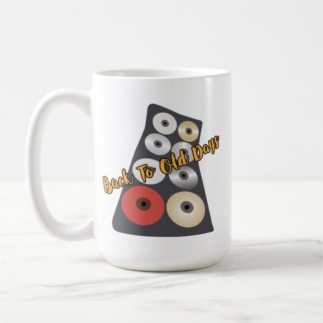 Tillbaka till gamla dagars cd-väska som uppdaterar kaffemugg (Vänster)