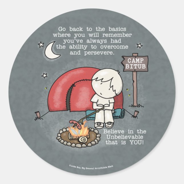 Tillbaka till grunden runt klistermärke (Framsida)