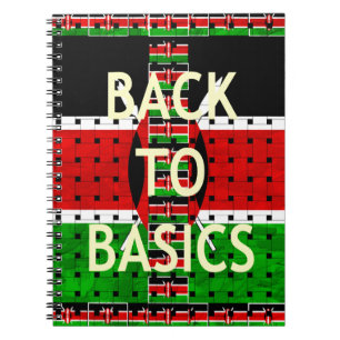 Tillbaka till Grunderna: Kenyas Flagga Theckes Wea Anteckningsbok Med Spiral