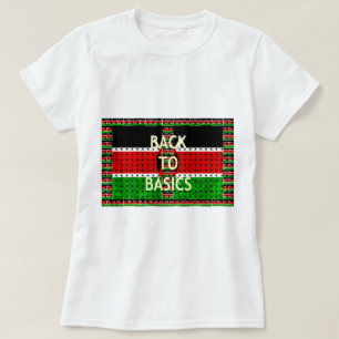 Tillbaka till Grunderna: Kenyas Flagga Theckes Wea T-shirt