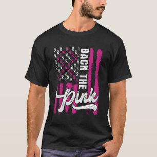 Tillbaka till K Breast Cancer Awareness USA flagga T Shirt
