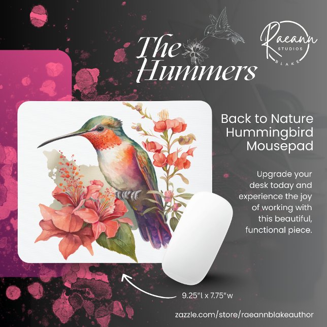 Tillbaka till Natur Hummingbird Mouse Pad Musmatta (Skapare uppladdad)