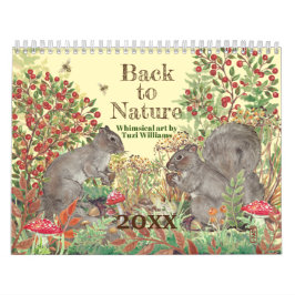 Tillbaka till naturen Djurillustrationer Söta och Kalender