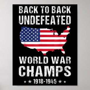 Tillbaka till Obesegrad Världskrig Champs American Poster