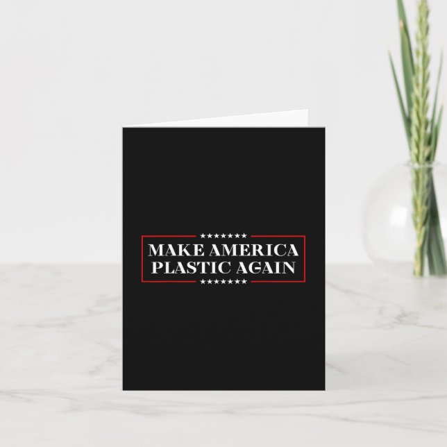 Tillbaka till plast _ Gör Amerika-plast till en tr Kort (Framsida)