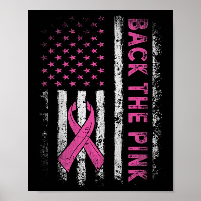 Tillbaka till Rosa Breast Cancer Awareness Flagga  Poster (Framsidan)