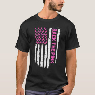 Tillbaka till Rosa Breast Cancer Awareness Flagga T Shirt