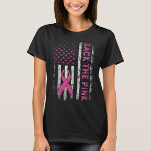 Tillbaka till Rosa Breast Cancer Awareness Flagga T Shirt