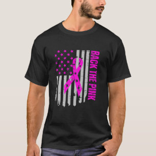 Tillbaka till Rosa Breast Cancer Awareness Flagga T Shirt