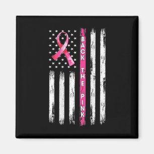 Tillbaka till Rosa Ribbon American Flagga Breast C Magnet