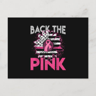 Tillbaka till Rosa Ribbon American Flagga Breast C Vykort
