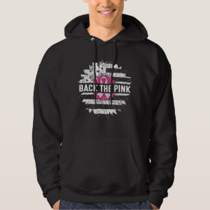 Tillbaka till Rosa Solrosbröstcancermedvetenhet Hoodie