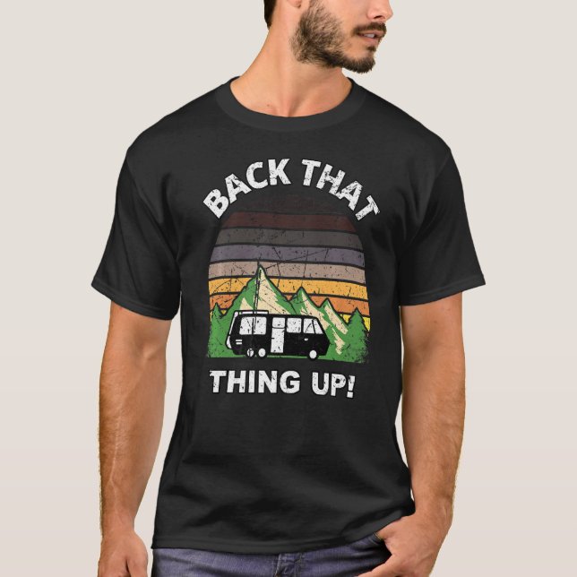 Tillbaka till Sak Up Camper RV Meme Camping Van Tr T Shirt (Framsida)