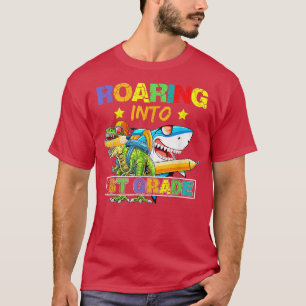 Tillbaka till Scho till Dinosaur Shark i Klass T Shirt
